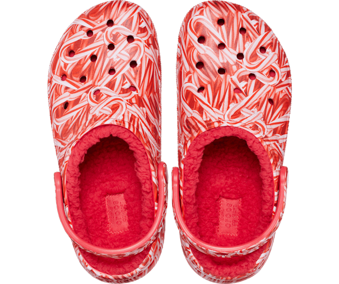 Classic Lined Candy Cane Clog Crocs