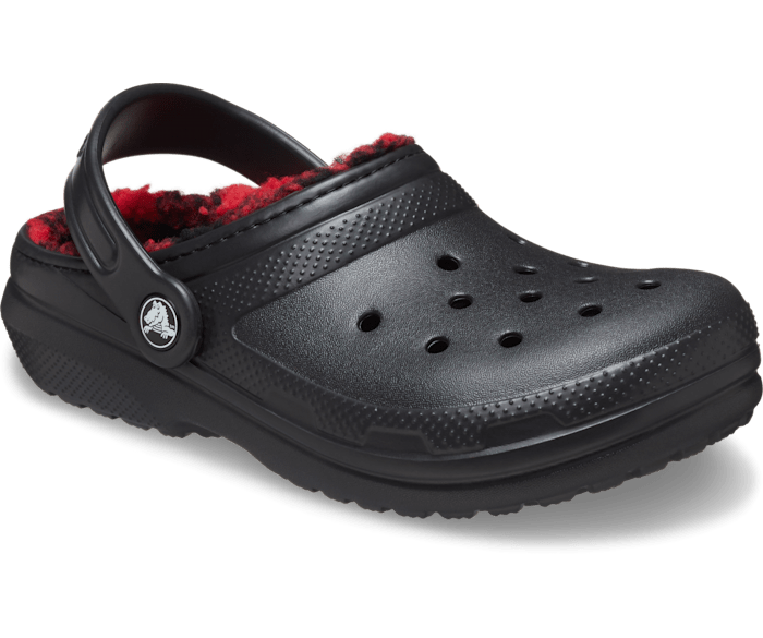 Crocs Kids Classic Lined Buffalo Check Clog Black J2