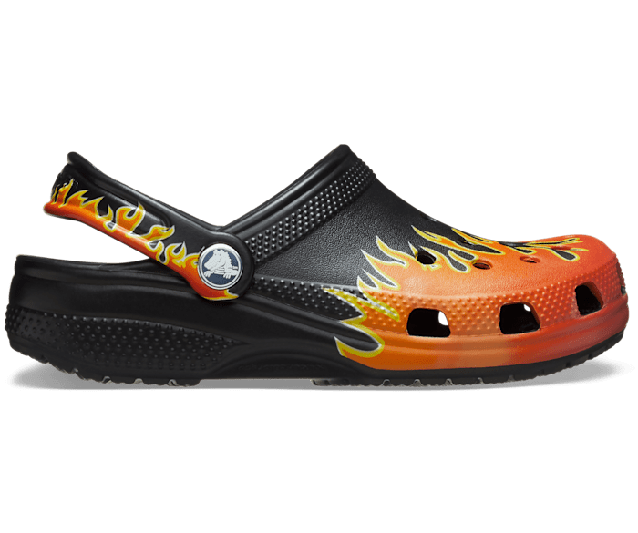 Crocs with flames on them clearance