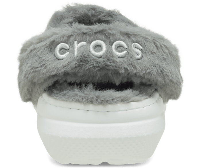 White classic fuzz lined crocs top