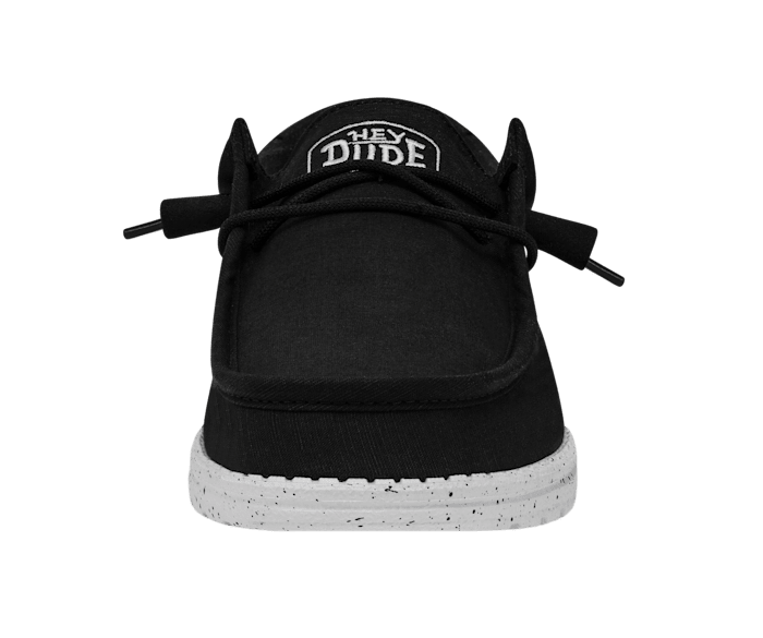 Black canvas crocs top