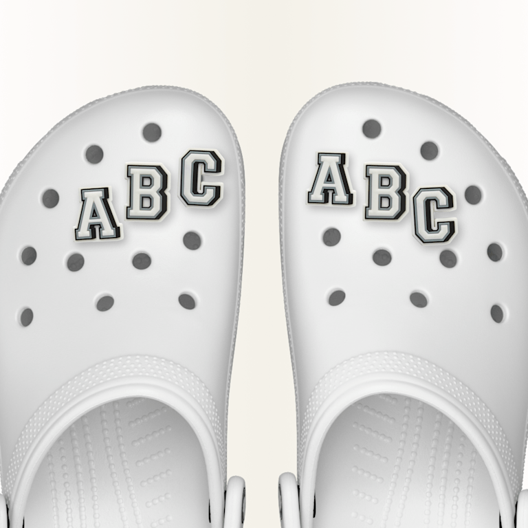 アルファベット　イニシャル　数字　サンダルアクセサリー　ジビッツ　クロックス ジビッツ クロックス CROCS jibbitz ゴールドレターN-Z gold