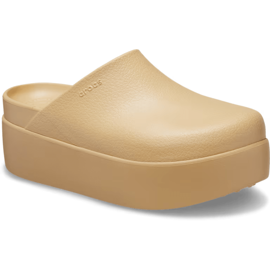 Wheat Dylan Platform Clog - Angle - Crocs