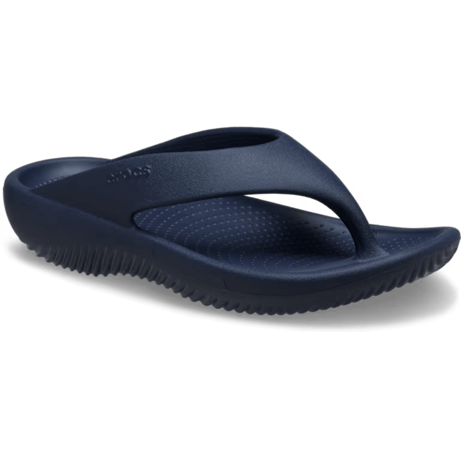 Navy Women’s Mellow Recovery Flip - Angle - Crocs