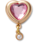 Gold Heart Gem with Pearl