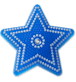 Lights Up Blue Star With Gem