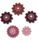 Pink Velvet Flower 5 Pack