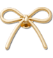 14K Gold Thin Bow