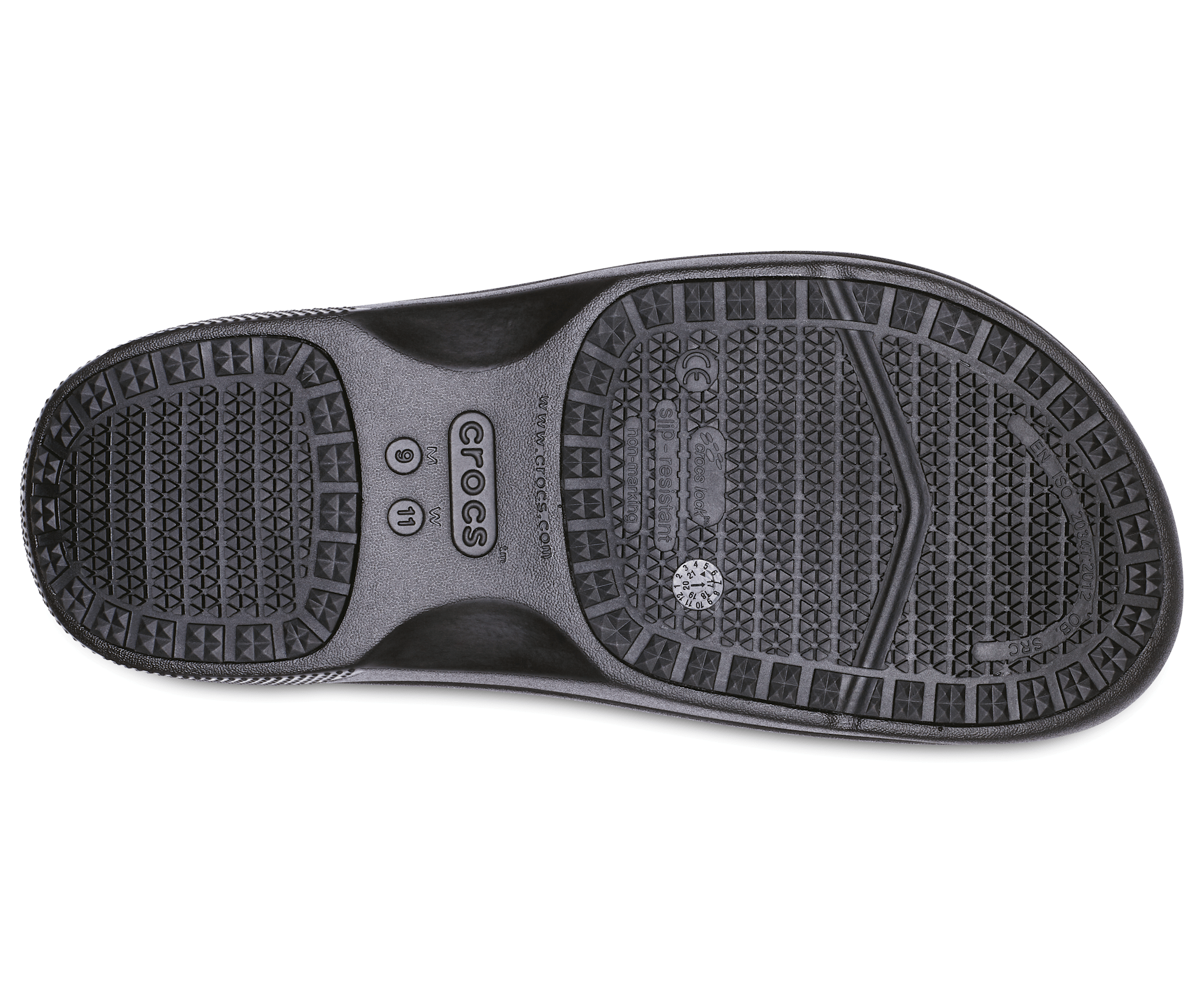 Crocs On The Clock Work Slip-On Black Unisex 4