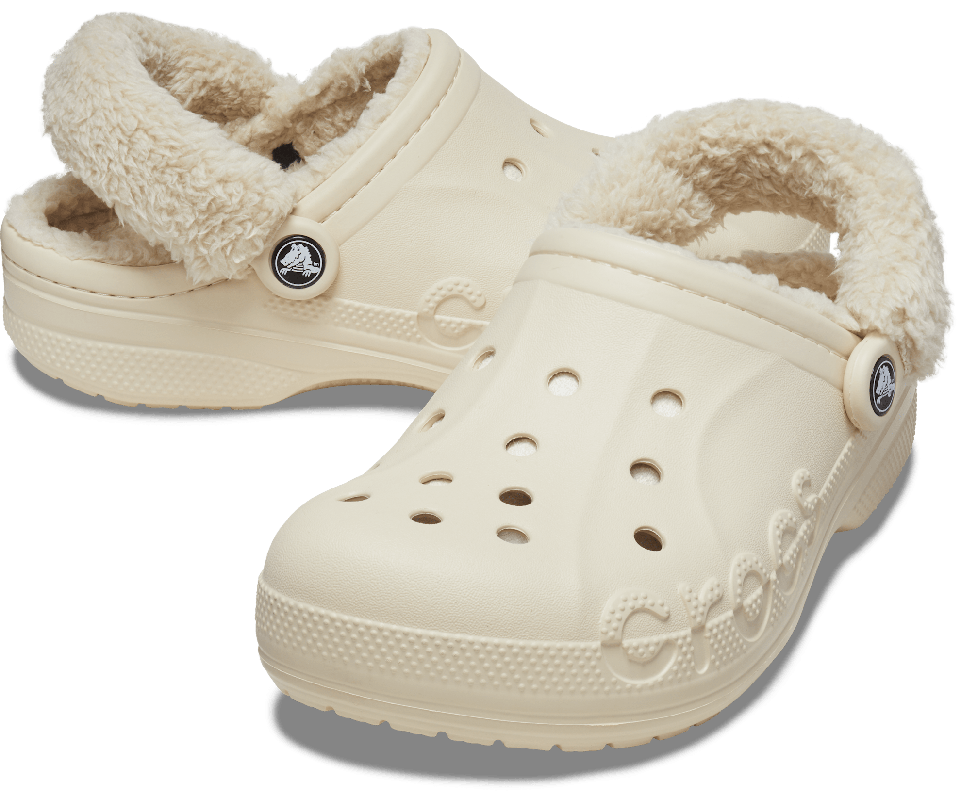 Crocs Baya Lined Fuzz-Strap Clog Unisex Black 2