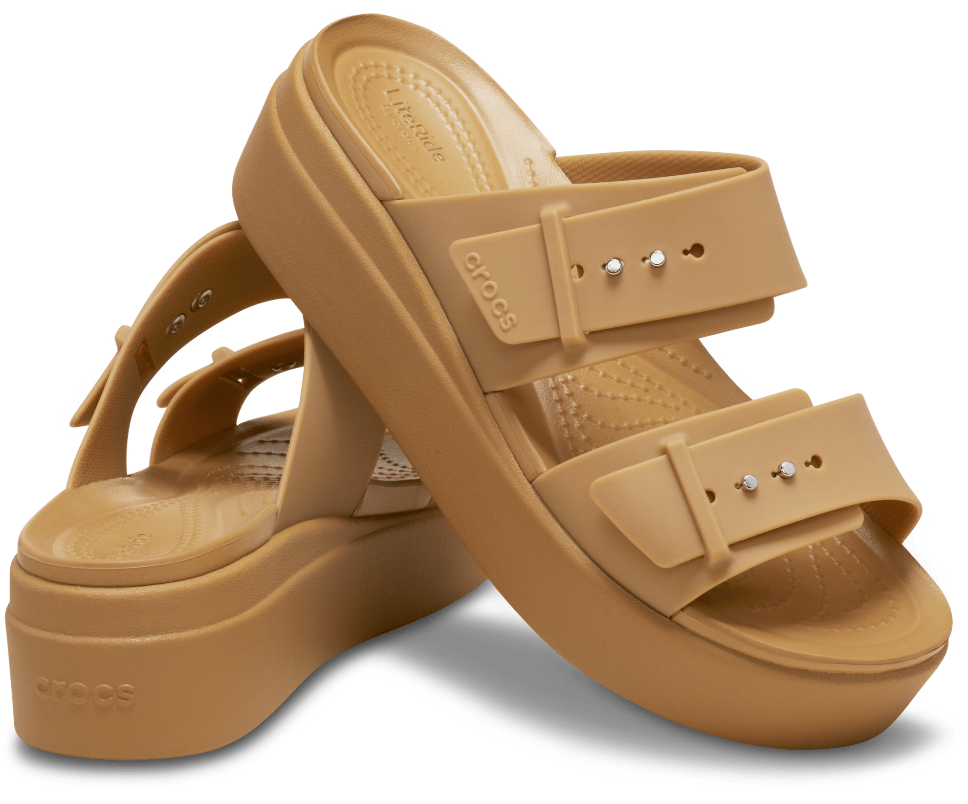 Crocs Brooklyn Buckle Sandals White W10 2