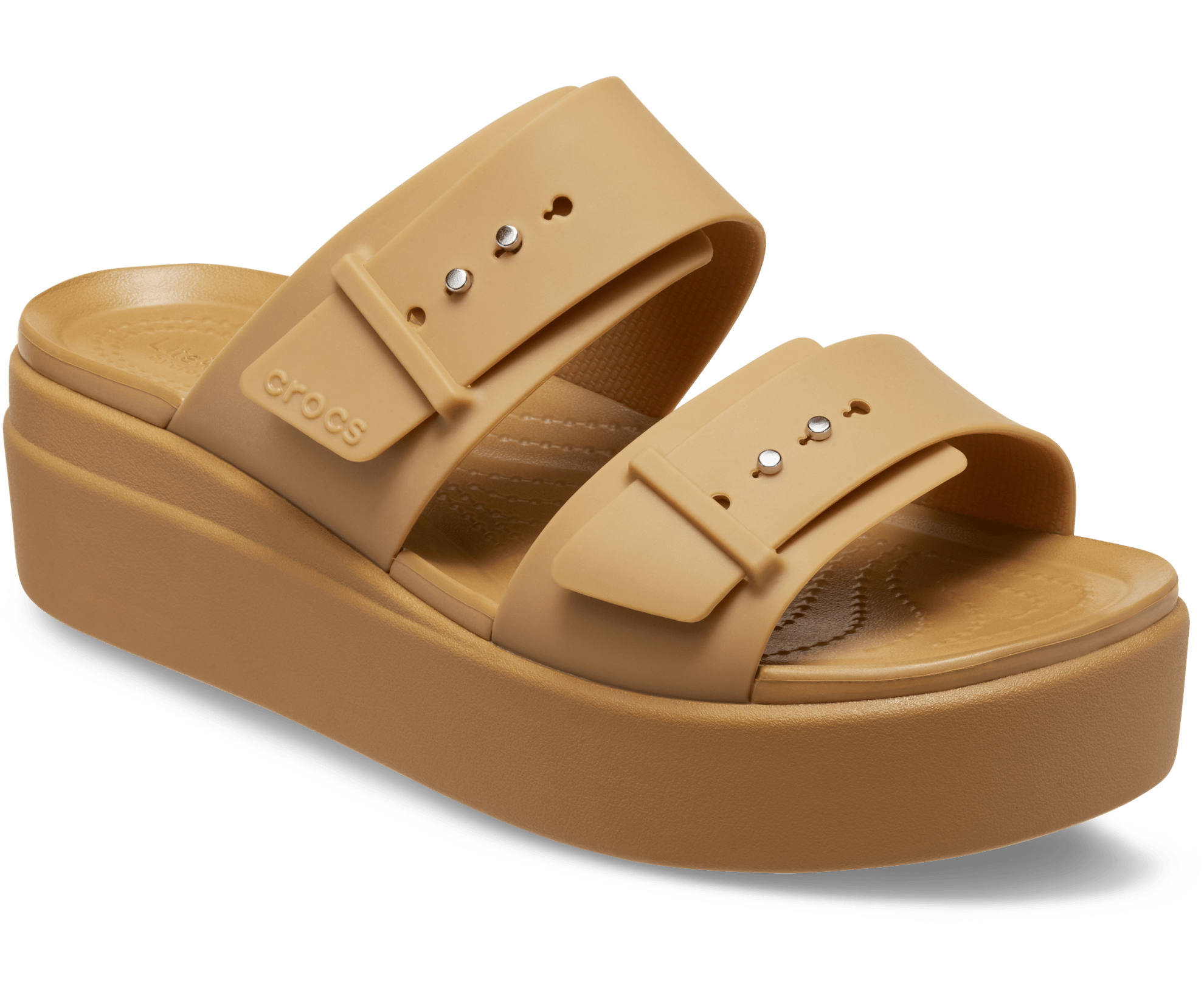 Crocs Brooklyn Buckle Sandals White W10 3
