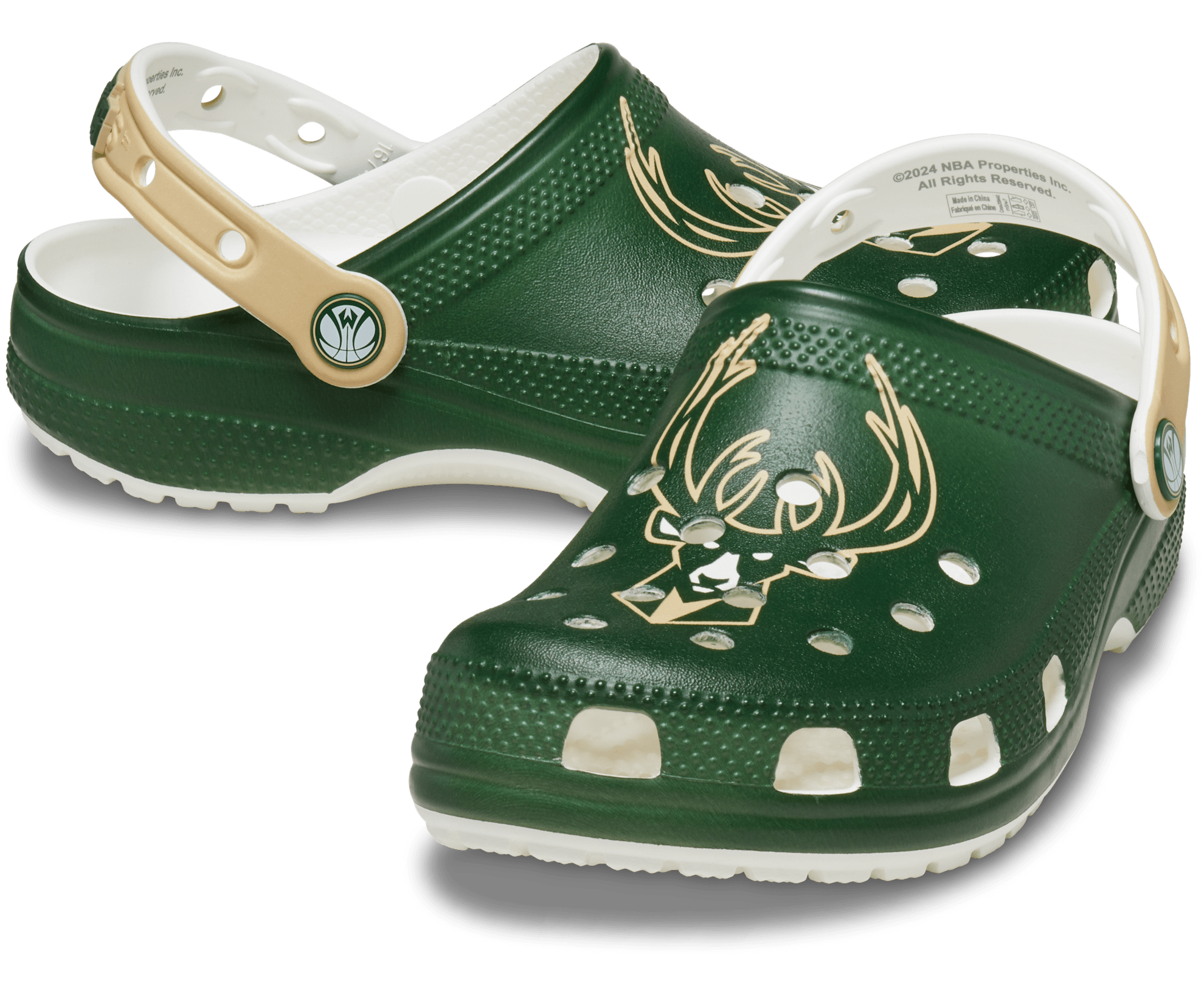 Crocs Classic Clog NBA Milwaukee Bucks Green Unisex W8/M6 2
