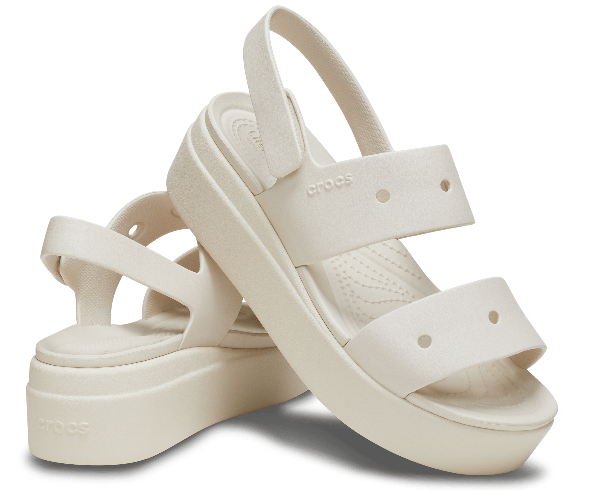 Crocs Brooklyn 4U Wedge Sandals White US W4 2