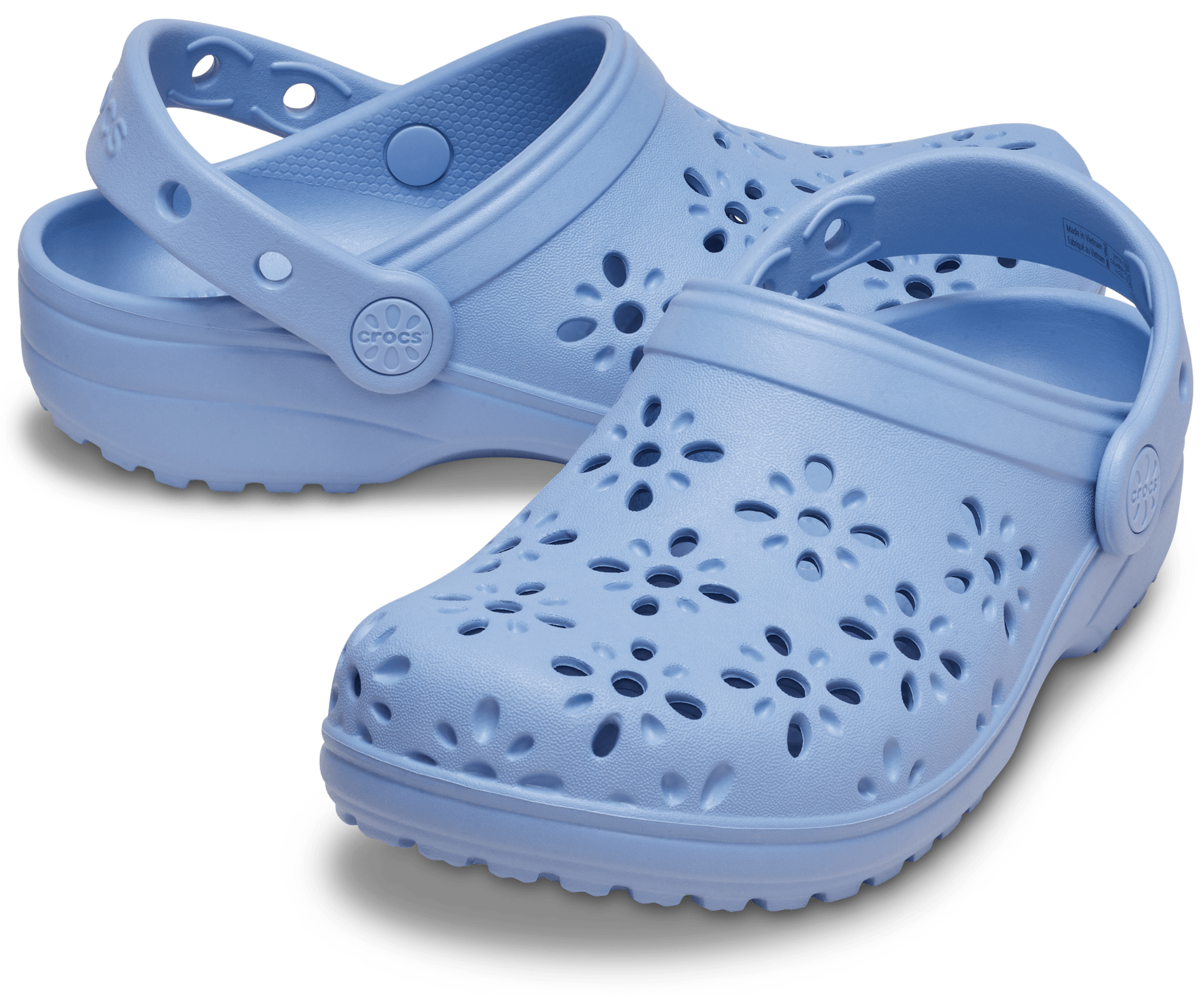 Crocs Toddler Classic Floral Cut-Out Clog Multi C8 2