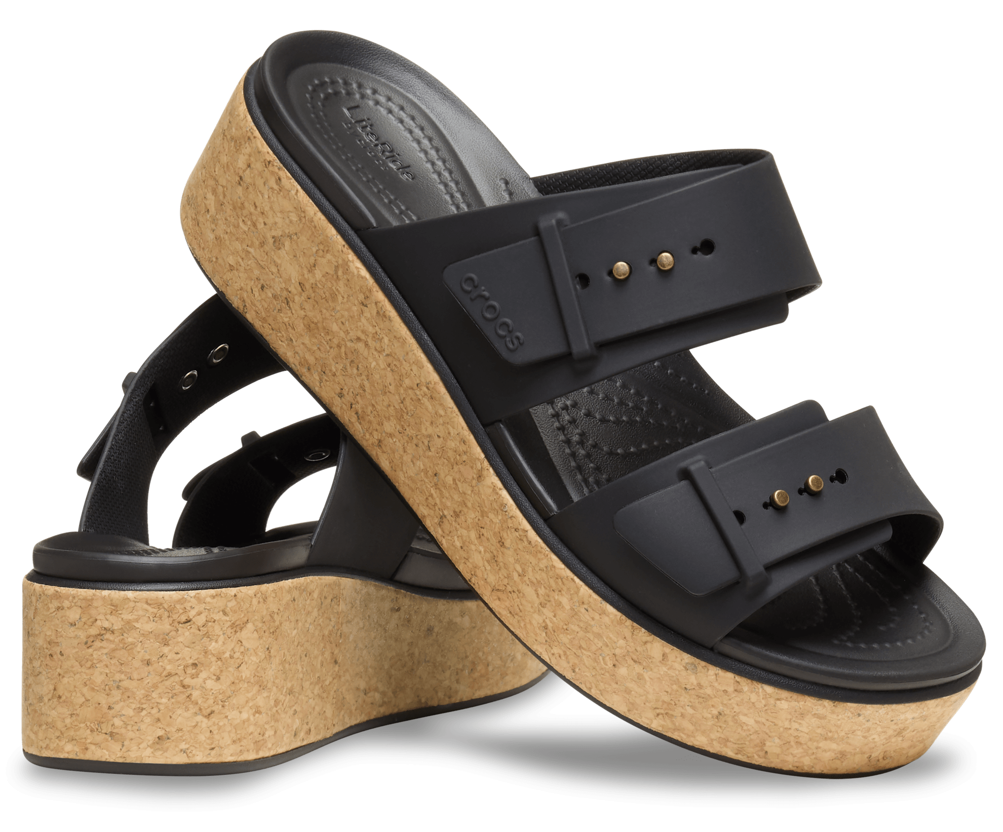 Crocs Brooklyn Cork Buckle Wedge Sandals Female W11 2