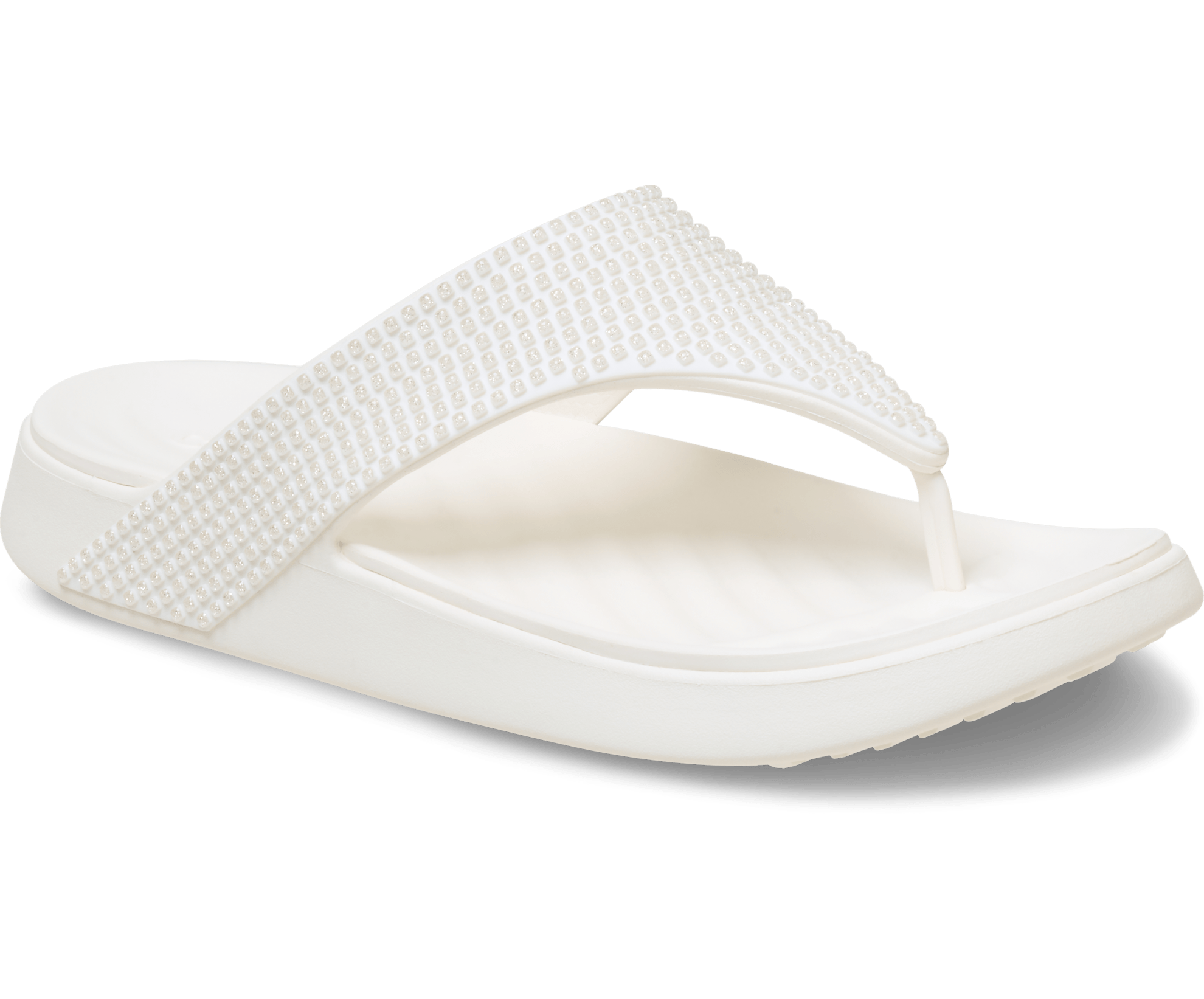 Crocs Getaway Gems Triangle Flip Sandals White US W8 3