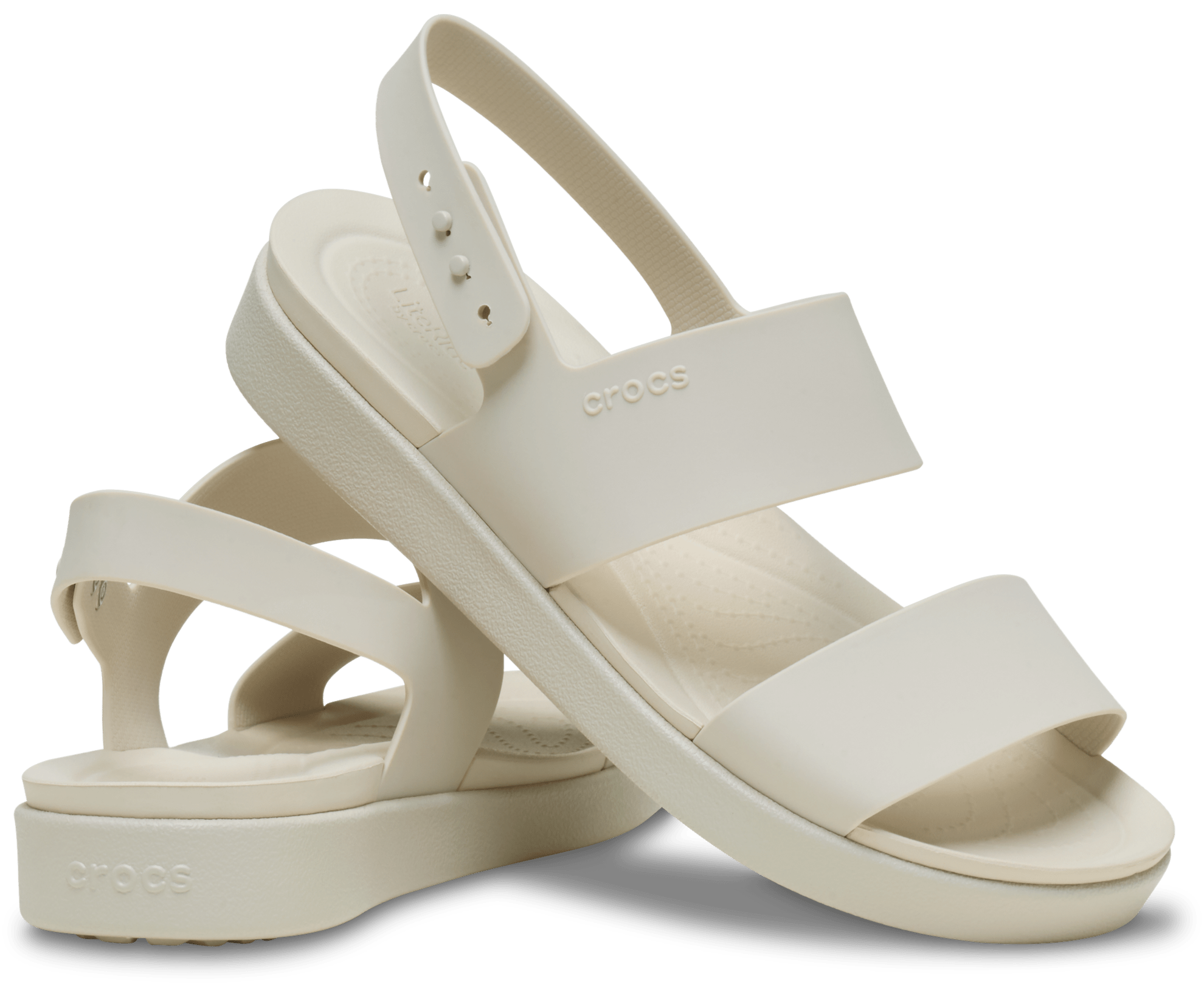 Crocs Brooklyn Backstrap Low Low Wedge Sandal White W5 2