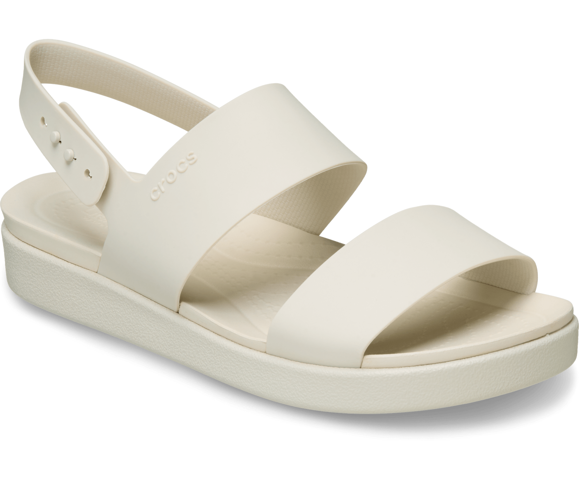 Crocs Brooklyn Backstrap Low Low Wedge Sandal White W5 3