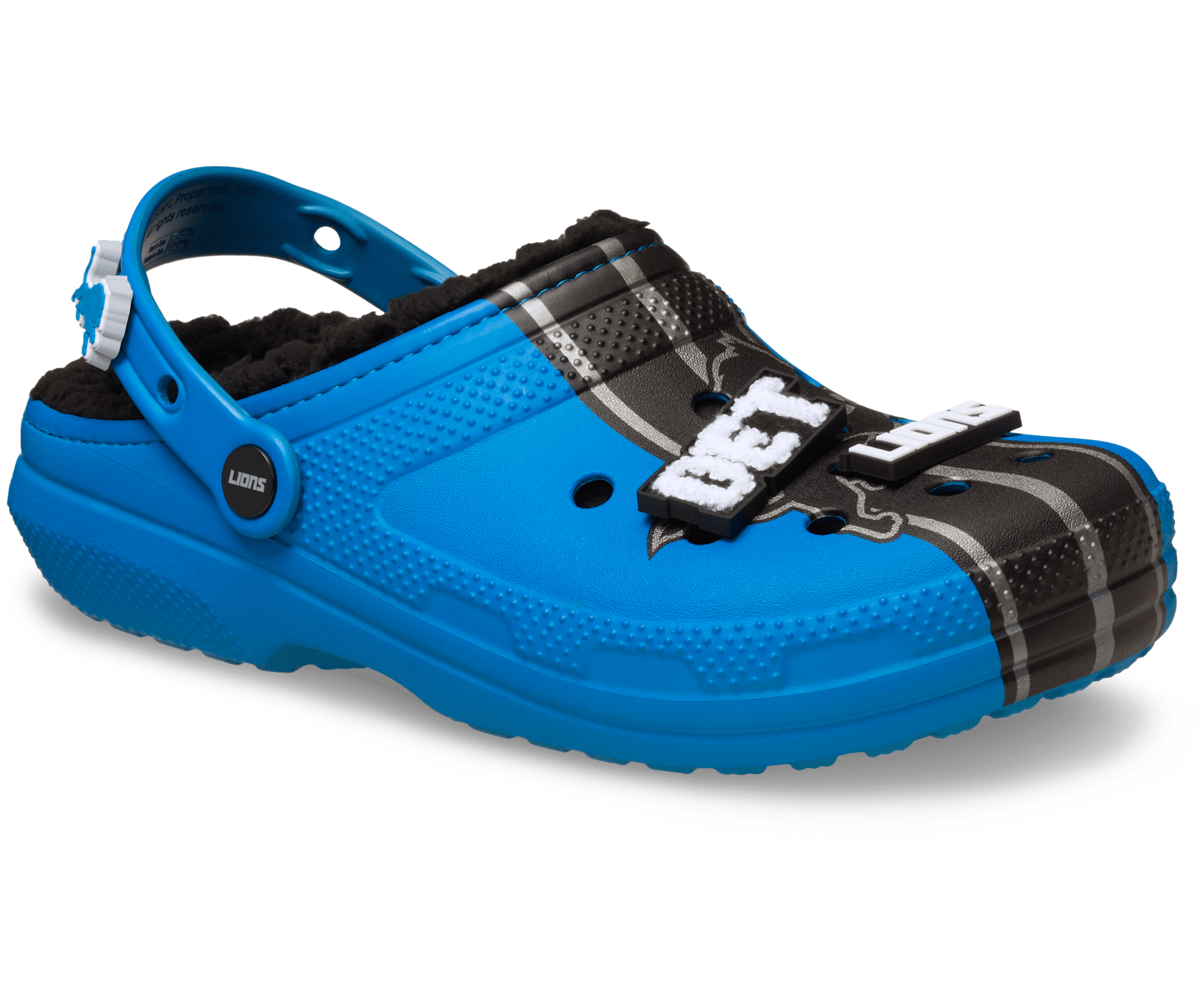 Crocs NFL Detroit Lions Classic Lined Clog Blue Size 16 3