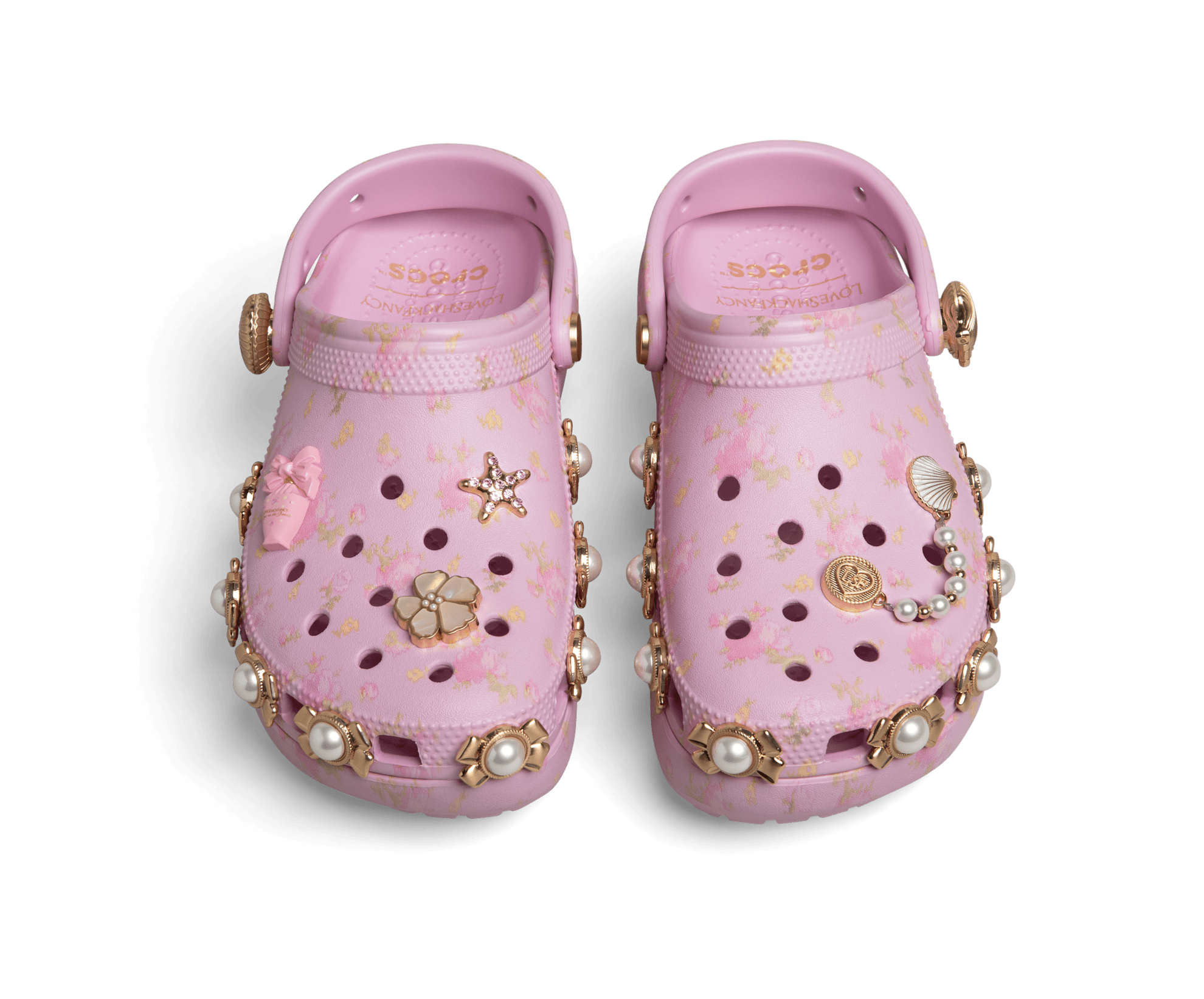 Crocs LoveShackFancy Classic Platform Clog Pink W6 4