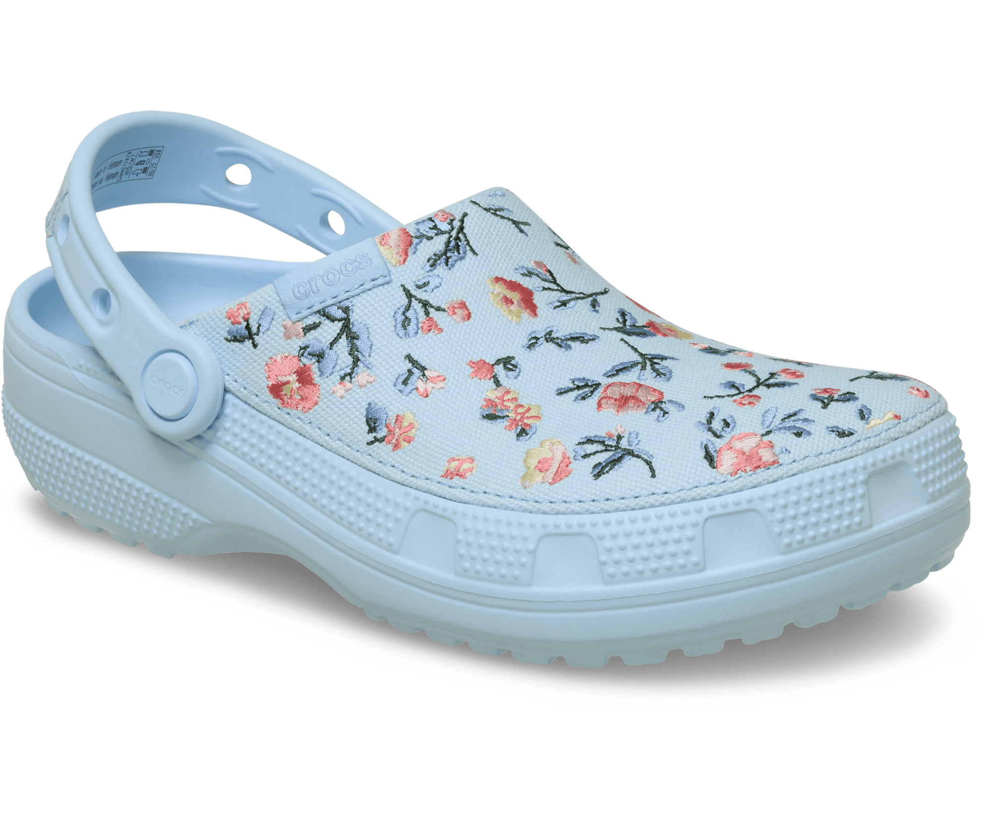 Crocs Classic Crafted Floral Clog Black W12/M10 3