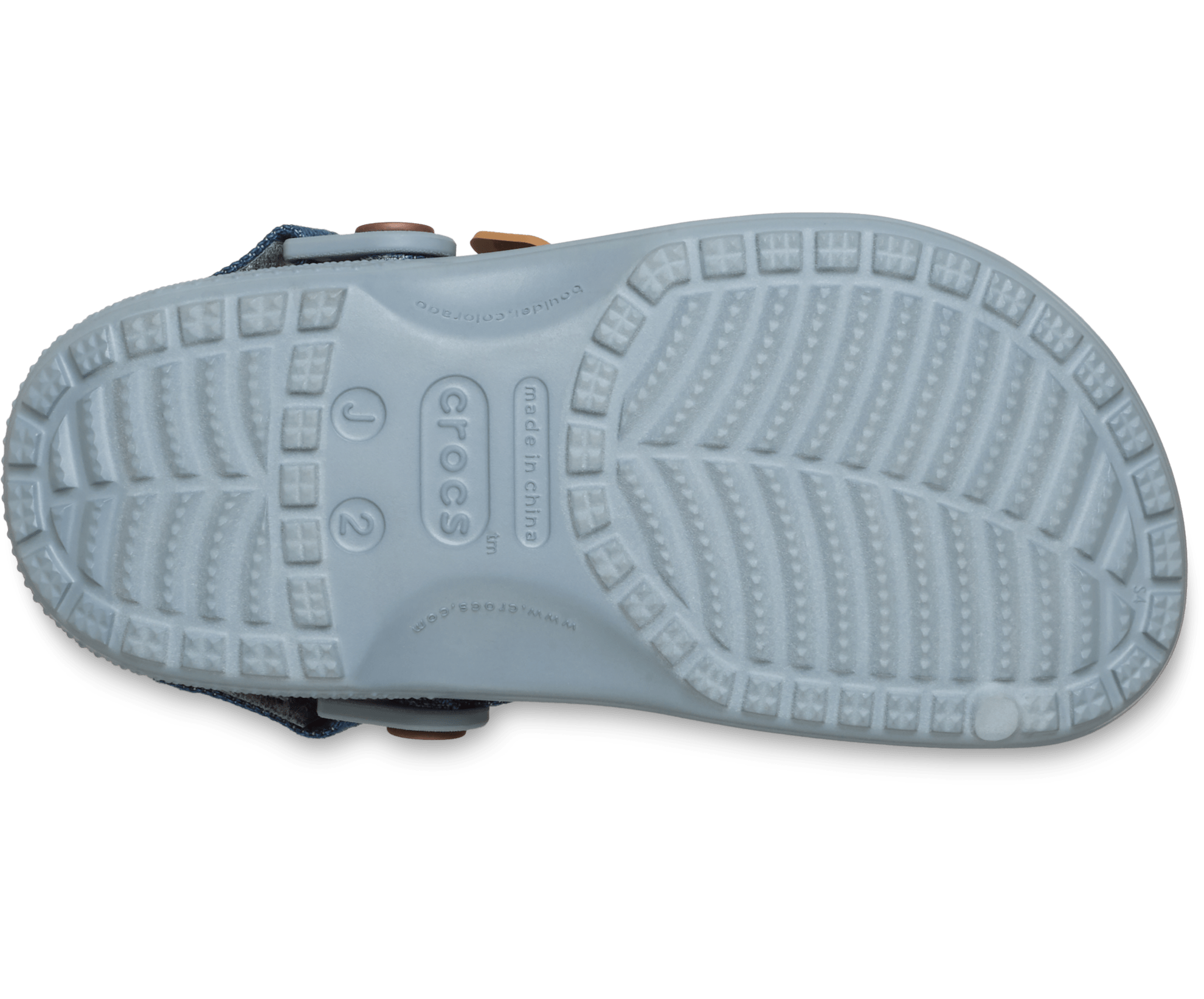 Crocs Kids Classic Denim Adjustable Backstrap Clog Blue C12 4