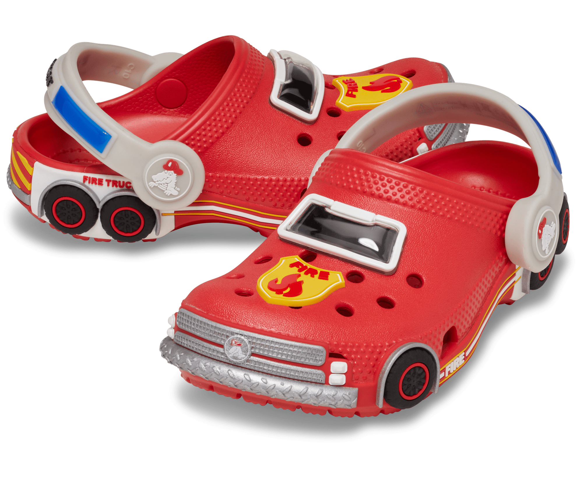 Crocs Classic IAM Fire Truck Lights Clog Red C8 2