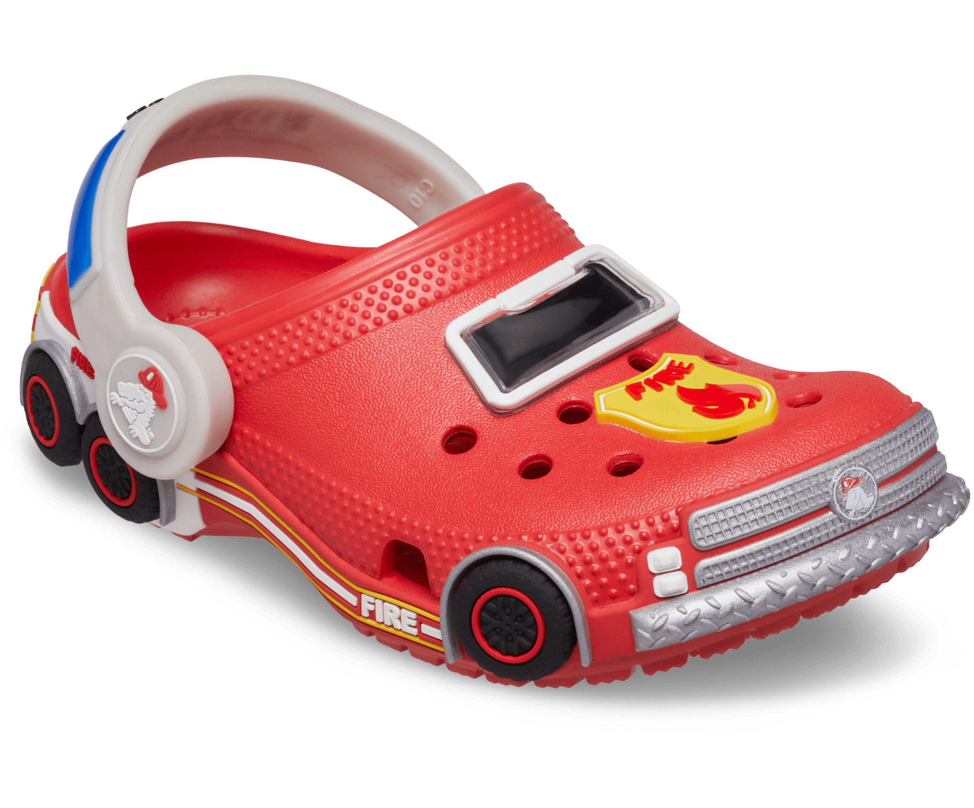 Crocs Classic IAM Fire Truck Lights Clog Red C8 3