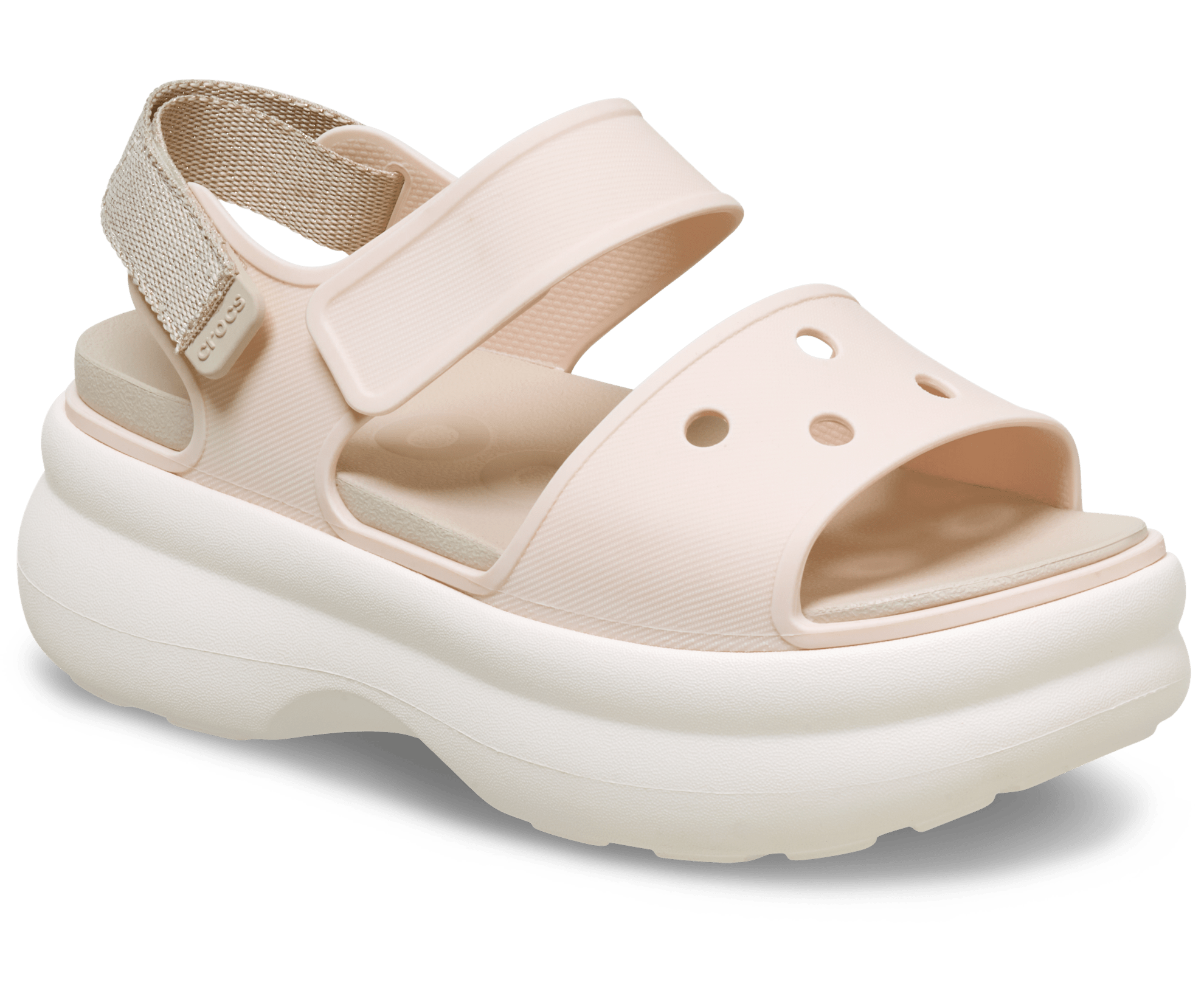 Crocs Soho Shimmer Y Strap Sandal Silver W10 3