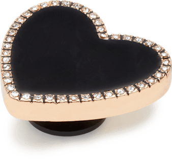 Аксессуары Jibbitz Black Heart with Gold Outline — фото 2