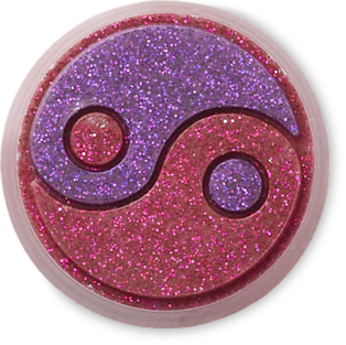Аксессуары Jibbitz Glitter Pink Yin Yang — фото 1