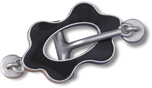 Black and Silver Toggle Chain Jibbitz™ charms - Crocs
