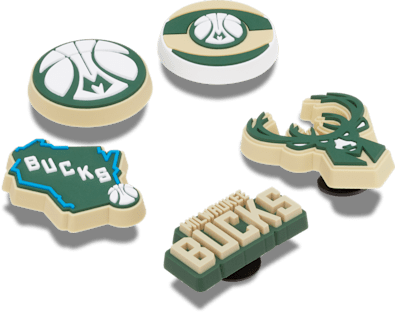 Аксессуары Jibbitz NBA Milwaukee Bucks 5 Pack — фото 2