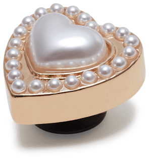 Аксессуары Jibbitz Gold Pearl Heart — фото 2