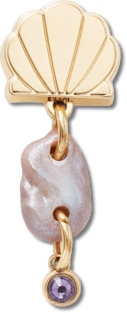 Аксессуары Jibbitz Gold Seashell Dangle — фото 1