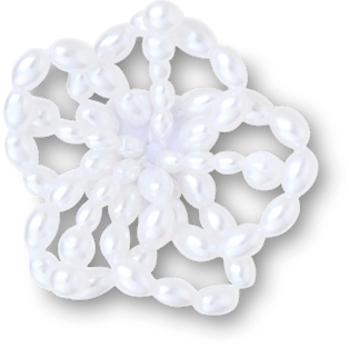 White Pearl Beaded Floral