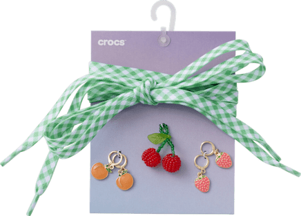 Брелоки Jibbitz Laces and Fresh Fruits Charm Kit — фото 2