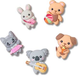 Аксессуары Jibbitz Cutie Animal Friends 5 Pack — фото 1