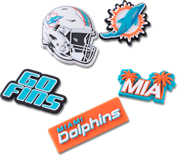 Аксессуары Jibbitz NFL Miami Dolphins 5 Pack — фото 1