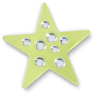 Сабо Jibbitz Green Gem Star