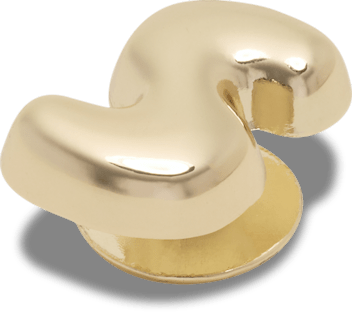 Аксессуары Jibbitz Gold Bubble Letter S — фото 2
