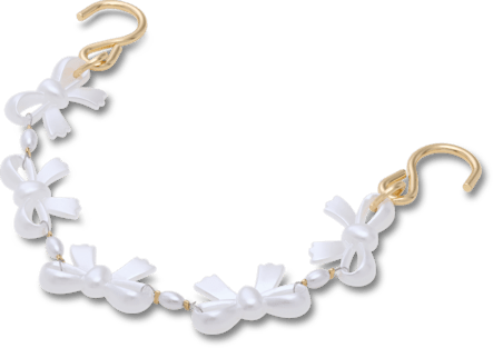 Аксессуары Jibbitz Pearl Bow Rivet Chain — фото 2
