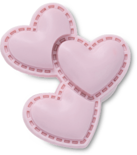 Аксессуары Jibbitz Triple Pink Metallic Heart — фото 1