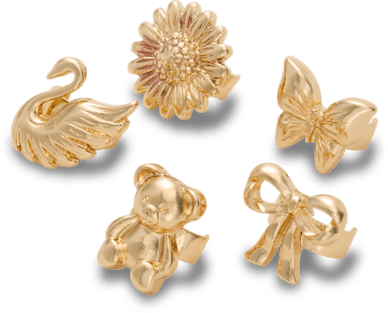 Сандалии Jibbitz Sandal C Charms Gold Icons 5 Pack — фото 2
