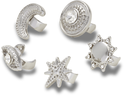 Сандалии Jibbitz Sandal C Charms Silver Icons 5 Pack — фото 2