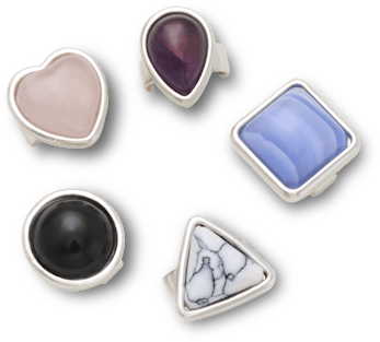 Сандалии Jibbitz Sandal C Charms Gem Shapes 5 Pack