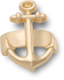 Аксессуары Jibbitz Gold Anchor Sandal C Charm — фото 1