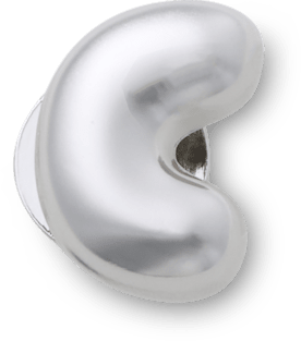 Аксессуары Jibbitz Silver Bubble Letter C — фото 1