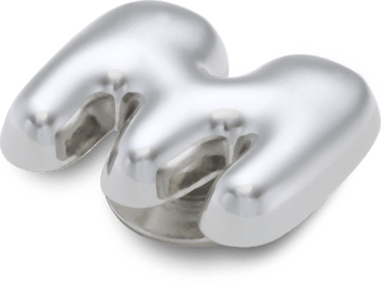 Аксессуары Jibbitz Silver Bubble Letter M — фото 2